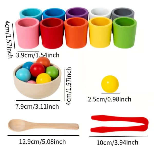 Rainbow Ball Drop Cups Toy