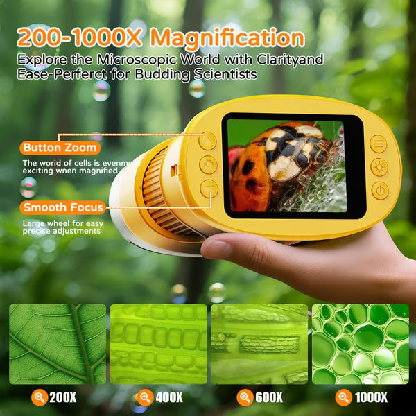 1000x Handheld Digital Microscope with 4K Screen