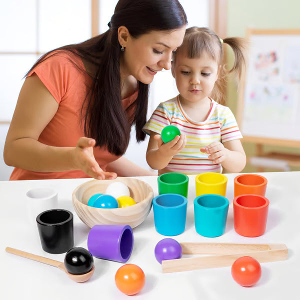 Rainbow Ball Drop Cups Toy
