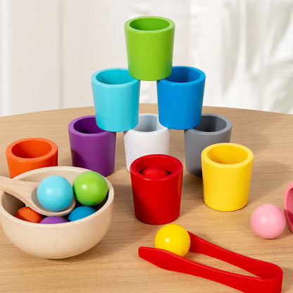 Rainbow Ball Drop Cups Toy