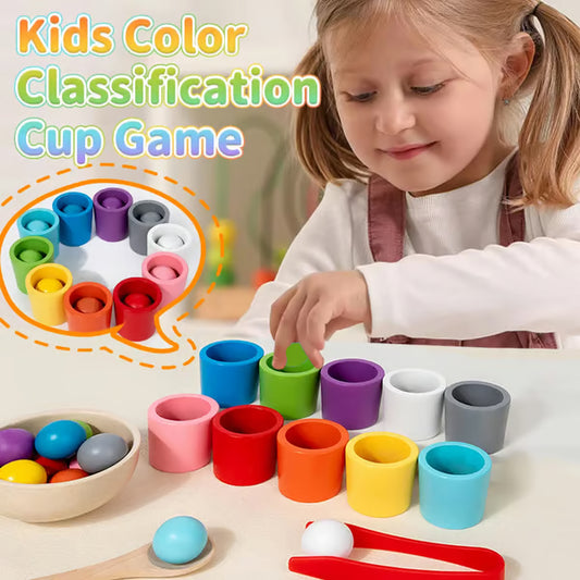Rainbow Ball Drop Cups Toy