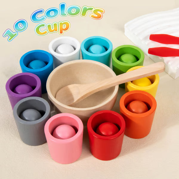 Rainbow Ball Drop Cups Toy