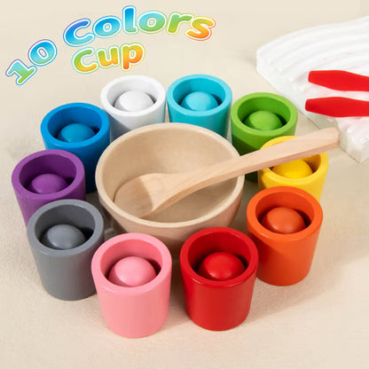 Rainbow Ball Drop Cups Toy